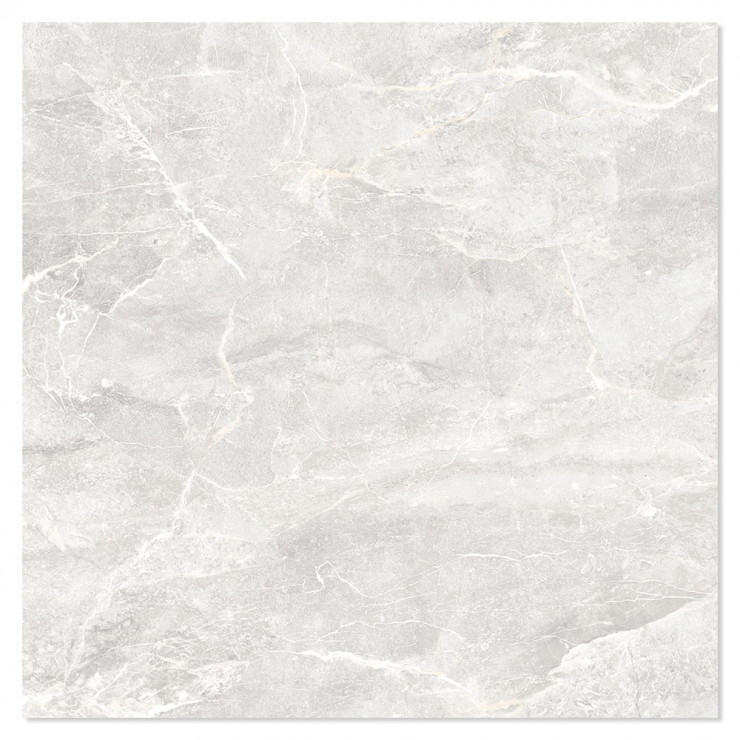 Marmor Klinker Milan Ljusgrå Blank 90x90 cm-1